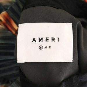 Ameri VINTAGE 22AW MILA VELOUR CUT DRESS ロング コーデュロイ 花柄 S 深緑 オレンジ