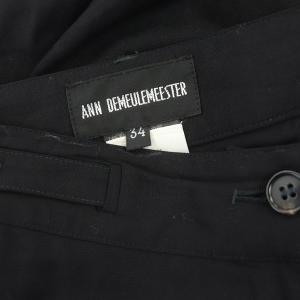 ANN DEMEULEMEESTER テーパードパンツ スリム ストレッチ 34 黒 ブラック