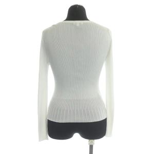 TOCCA リブVネックカーディガン 長袖 XS 白 オフホワイト
