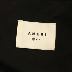 Ameri VINTAGE SPARKLE DOT DRESS ドレス ワンピース ハイネック 長袖 ロング フレア ドット リボンベルト付き S 黒