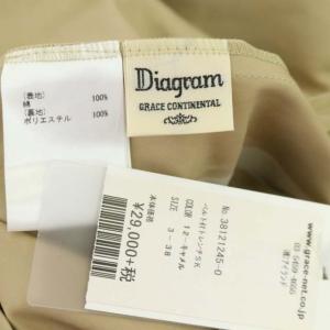 Diagram GRACE CONTINENTAL ベルト付トレンチスカート フレア ロング マキシ丈 38 ベージュ