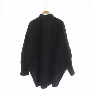 Plage 22AW Typewriter シャツ コットン 長袖 36 黒 ブラック