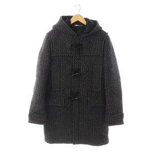 ロゴヘリンボーンダッフルコート シルク混 44 グレー