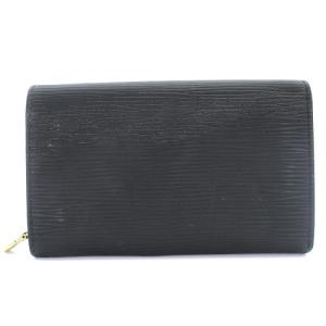 LOUIS VUITTON ルイヴィトン エピ ポルトフォイユトレゾール 二つ折り財布  L字ファスナー ロゴ 黒 ブラック