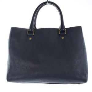MICHAEL KORS トートバッグ ハンドバッグ レザー ロゴ 紺 ネイビー