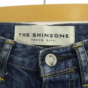 Shinzone ストレートデニムパンツ ボタンフライ 32 青 ブルー