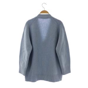 GALERIE VIE 22AW ニット ファインウール カーディガン 長袖 Vネック F ライトブルー