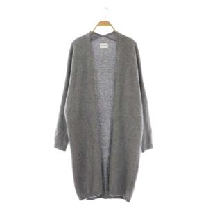 ラクーン ロング カーディガン 長袖 グレー