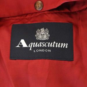Aquascutum ライナー付き トレンチコート アウター ロング ベルト付き 7F 赤 レッド