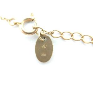 4℃ ネックレス ペンダント イニシャルK K10 イエローゴールド