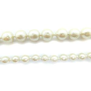 petite robe noire ネックレス 6連 ロング コットンパール アイボリー