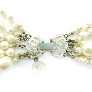 petite robe noire ネックレス 6連 ロング コットンパール アイボリー