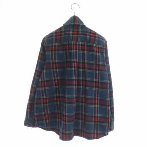 BEAMS BOY ネルタータンアスコットタイシャツ 長袖 チェック コットン マルチカラー