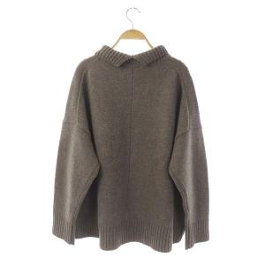 CINOH ウール オーバーサイズ ハイネックニット セーター長袖 プルオーバー グレー