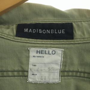 MADISONBLUE HAMPTON SHIRT ハンプトンシャツ  長袖 胸ポケット 01 ライトカーキ