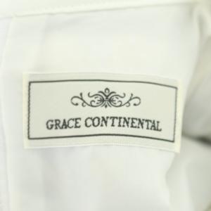 GRACE CONTINENTAL 21AW カラーツイードチェックワンピース ニット ロング 長袖 フレア 切替 36 マルチカラー