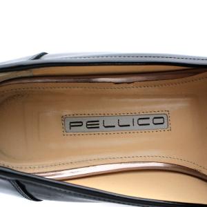 PELLICO ローファー パテントレザー タッセル 37 24cm 黒 ブラック