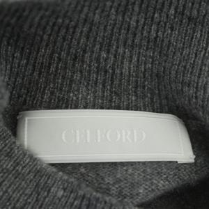 CELFORD 21AW ニット カットソー 肩スリット カシミヤ プルオーバー ハイネック 長袖 38 グレー
