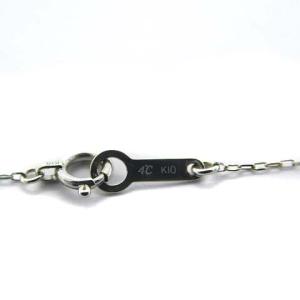 4℃ ネックレス しずくアクアマリン K10 ホワイトゴールド