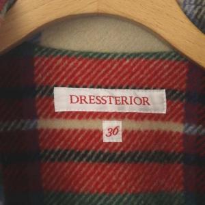 DRESSTERIOR ブランケットタータンテントラインコート チェック 比翼ボタン 36 マルチカラー