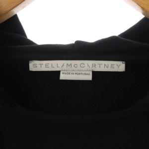 STELLA McCARTNEY 2001 ロゴプリントプルオーバーフーディ パーカー スウェット ショート プルオーバー 長袖 36 黒 ブラック 530914
