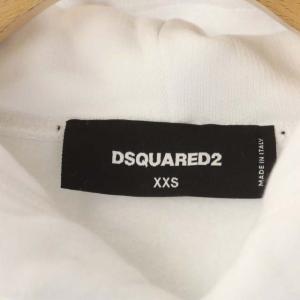 DSQUARED2 22AW プルオーバーフーディ スウェット パーカー カットソー 長袖 プリント XXS 白 ホワイト S80GU0077