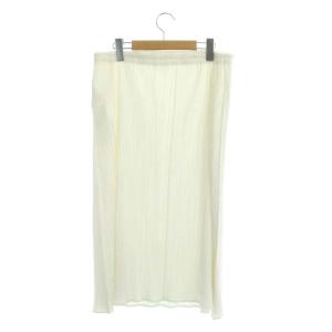 PLEATS PLEASE ISSEY MIYAKE イッセイミヤケ プリーツスカート ロング セミフレア 2 白 オフホワイト