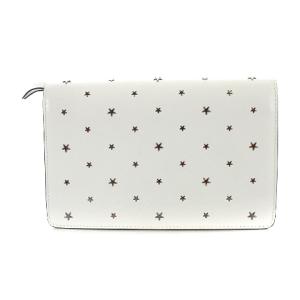 JIMMY CHOO PALACE フラットスタースタッズ チェーンショルダーバッグ ホワイト