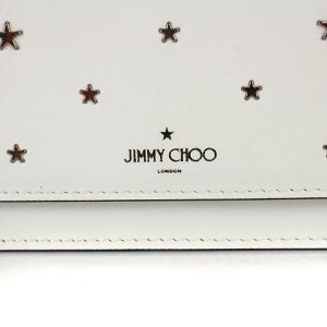 JIMMY CHOO PALACE フラットスタースタッズ チェーンショルダーバッグ ホワイト
