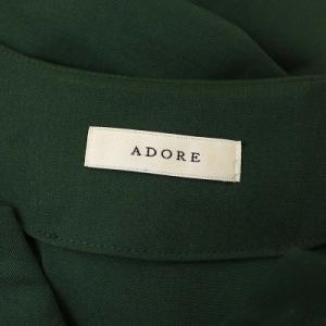 ADORE 22AW スカラップエンブロイダリーワンピース ケープ襟 ペチコート 38 緑