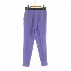ADORE 22AW ストレッチライトパンツ イージー テーパード サイドジップ 38 紫 パープル 黒 ブラック