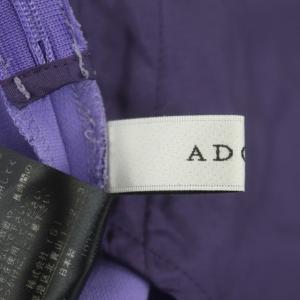 ADORE 22AW ストレッチライトパンツ イージー テーパード サイドジップ 38 紫 パープル 黒 ブラック