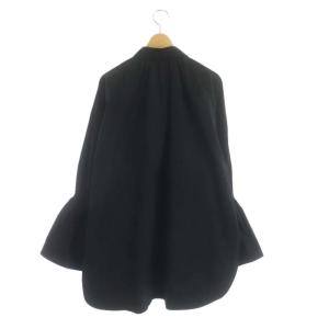 ADORE 22AW クリアタイプライターブラウス シャツ 長袖 ラグランスリーブ ギャザー 38 ブラック