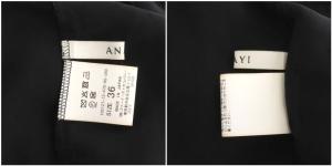 ANAYI 21AW ドットシフォンピンタックレースブラウス シャツ 長袖 36 ブラック