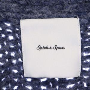 Spick&Span 21AW ニット アルパカミックス オーバーカーディガン 長袖 Vネック F 紺 ネイビー