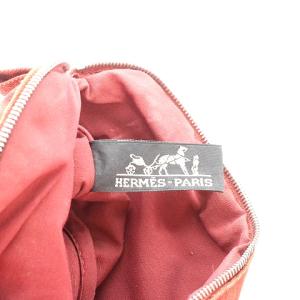 HERMES ボリード ポーチ キャンバス 赤 レッド OH