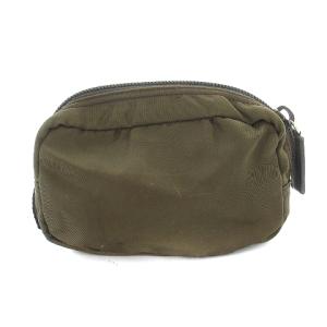 PRADA ポーチ ミニ ナイロン カーキ OH