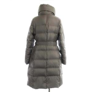 23区 vingt-trois ベルト付き ダウンコート アウター ロング ジップアップ ベルト付き 40 グレージュ