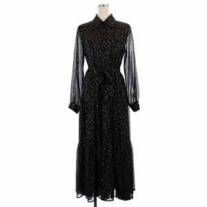 20SS TWINKLE WIDENING DRESS 星 ワンピース シアー ギャザー ステンカラー マキシ丈 ロング 長袖