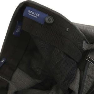 INCOTEX パンツ ロールアップスラックス テーパード センタープレス ジッパーフライ タック ウール混 44 グレー