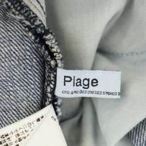 Plage デニムパンツ ジーンズ フレア ダメージ加工 34 青 ブルー