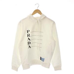 PRADA ロゴパーカー スウェット 長袖 プルオーバー XS ホワイト