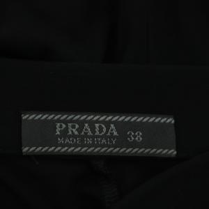 PRADA シアースカート 膝丈 タイト サイドジップ 38 黒 ブラック
