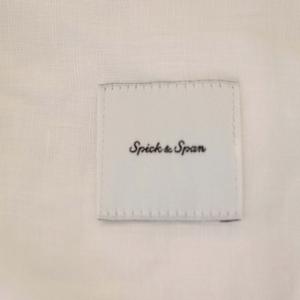 Spick&Span リネンビックシャツ 長袖 金ボタン 白 ホワイト