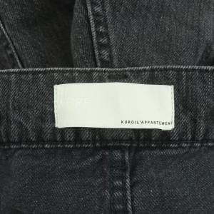 KURO 22SS アパルトモン別注 70s Flare Denim デニムパンツ ジーンズ ワイド フレア ジッパーフライ 27 ダークグレー
