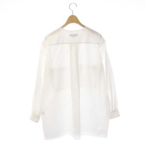 Drawer COTTON EMBROIDERED LACE NO COLLAR SHIRT 38 ホワイト