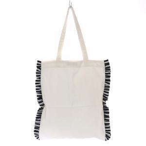 BORDERS at BALCONY DAILY COTTON BAG トートバッグ 白 ホワイト 黒ブラック