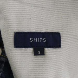 SHIPS デニムパンツ ジーンズ テーパード スリム ストレッチ S インディゴ 紺