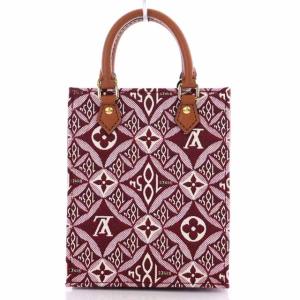 LOUIS VUITTON プティット サックプラ SINCE1854 モノグラム ジャガード 2WAYバッグ ブラウン