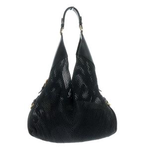 Salvatore Ferragamo トートバッグ メッシュ レザー ブラック